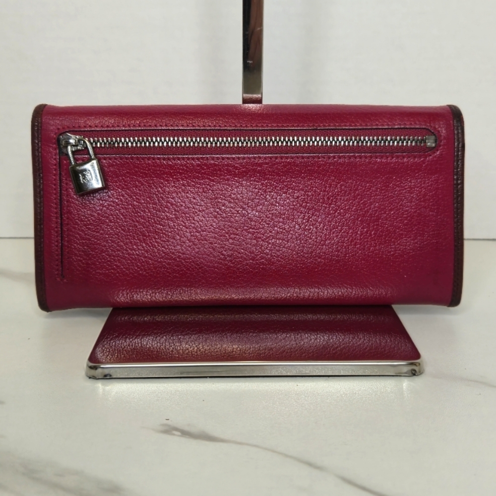 Loewe Anagram Raspberry Pink Leather Long Wallet - Picture 3 of 12